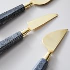 Black Marble &amp; Brass Charcuterie Knives (Set of 3)