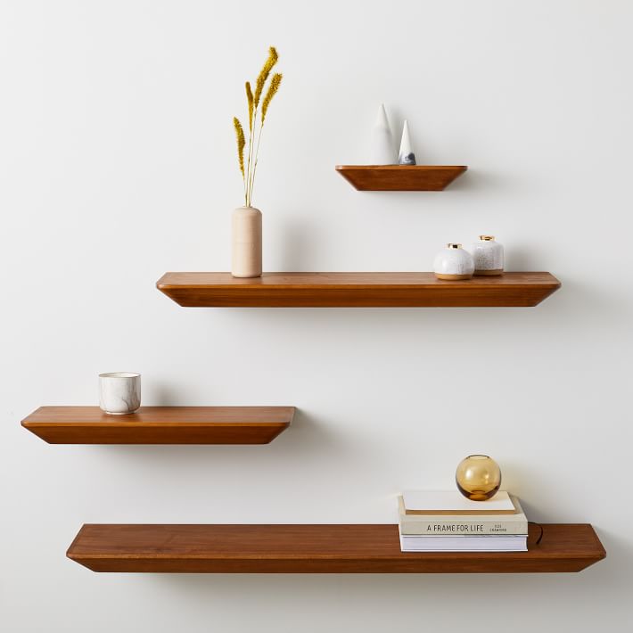 Slim wooden shelf sale