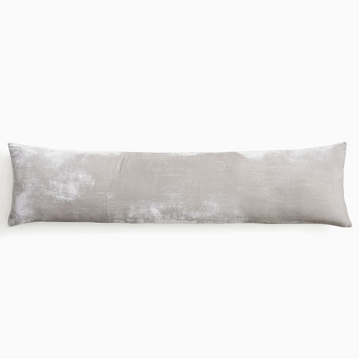 Grey velvet 2025 lumbar pillow