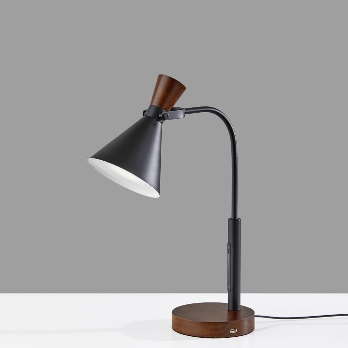 Walnut LED Desk Lamp