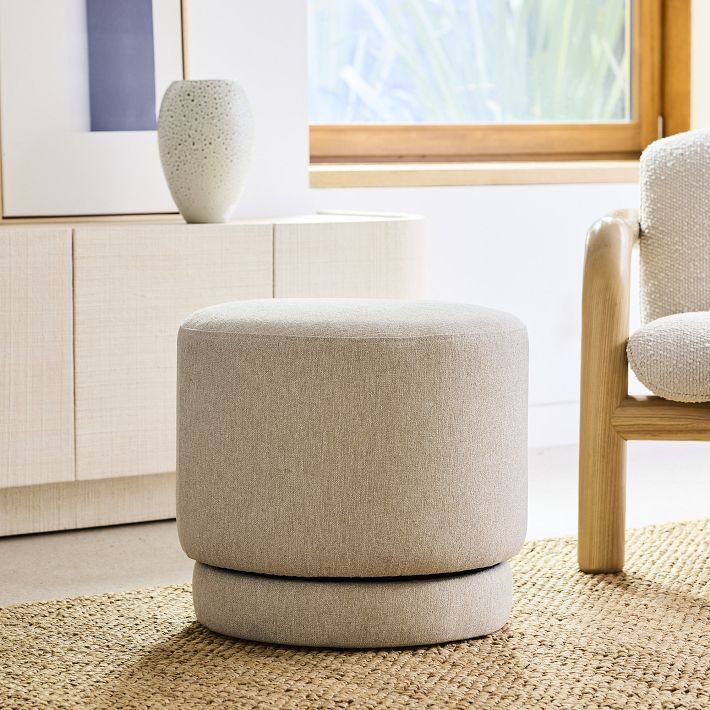 Viv Swivel Ottoman | West Elm