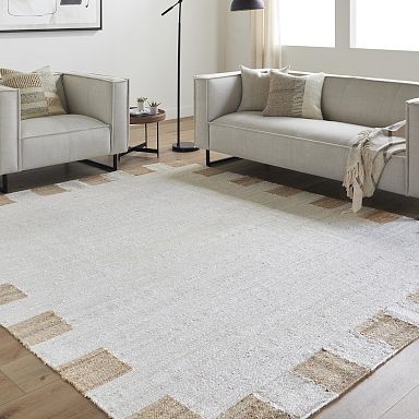 Angled Modern Form Jute Rug