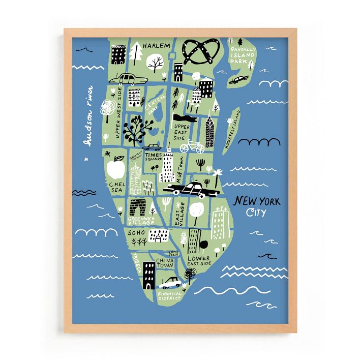 I Love New York Framed Wall Art by Minted for West Elm Kids
