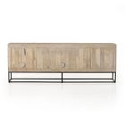 Carved Mango Wood Media Console (79&quot;)