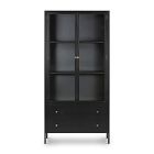 Bronzed Iron Tall Glass Cabinet (40&quot;)