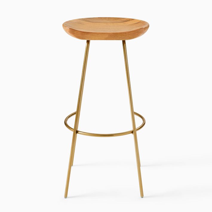 West elm deals bar stools wood