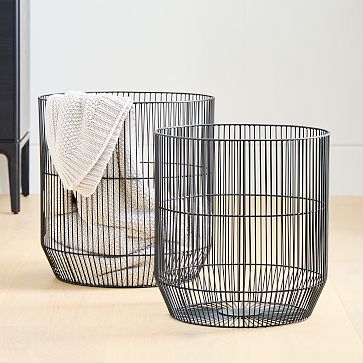 Fine Line Metal Round Baskets