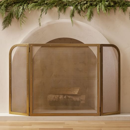 Deco TriFold Fireplace Screen West Elm