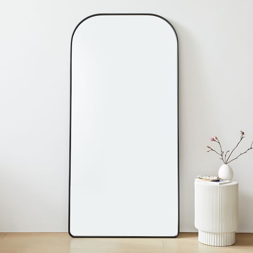 Oversized arch outlet floor mirror