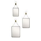 Metal Framed Mirrors w/ Wooden Ball (Set of 3)