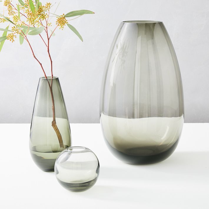 Foundations Smoke Glass Vases