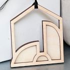 SZKLO Glass Modern Nativity Ornament - Birch wood