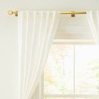 Oversized Adjustable Curtain Rod w/ Ball Finials - Antique Brass - Clearance