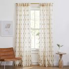 Open Box: Sheer Shaded Dot Jacquard Curtain - Ivory