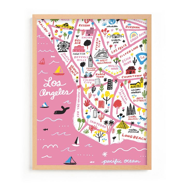 I Love Los Angeles Framed Wall Art by Minted for West Elm Kids