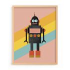 Retro Robot Framed Wall Art by Minted for West Elm Kids