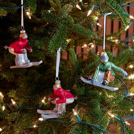 St. Jude Glass Winter Sports Ornaments | West Elm