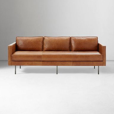 Leather couch shop west elm