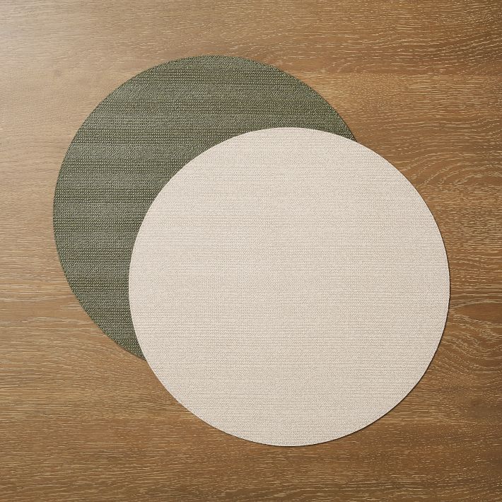 Braid Textured EasyCare Round Placemats West Elm