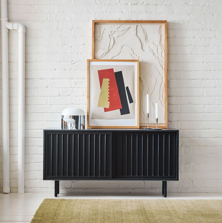 Slatted Shallow Media Console (48&quot;)