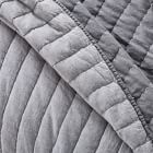 European Flax Linen Cotton Pick Stitch Quilt &amp; Shams - Clearance
