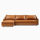 Easton Leather 2-Piece Chaise Sectional (115&quot;)