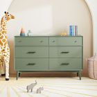 Mid-Century Painted 6-Drawer Dresser (56&quot;)