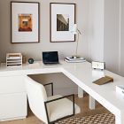 Parsons L-Shaped Desk &amp; File Cabinet Set