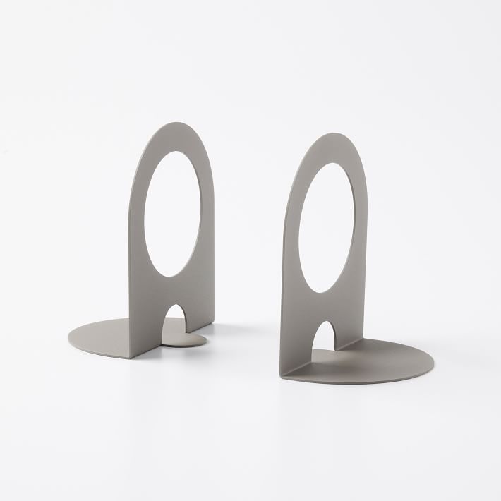 Stepped Brass Metal Bookends