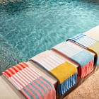 Organic Collage Stripe Beach/Pool Towel - Poppy