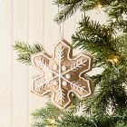 Embroidered Felt Gingerbread Snowflake Ornament