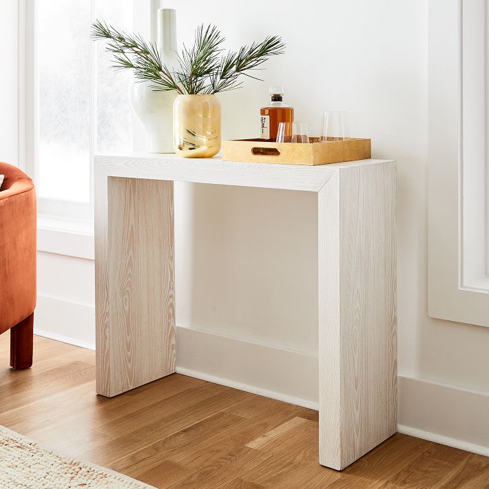 West Elm Inspired Console Table, Real Wood, Entryway Table 