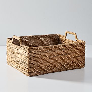 Handled Basket, Low - Set of 3