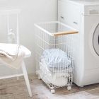 Yamazaki Tosca Slim Rolling Laundry Basket