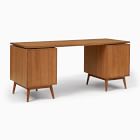 Mid-Century Modular Desk w/ 2 File Cabinets (70&quot;) - ADA