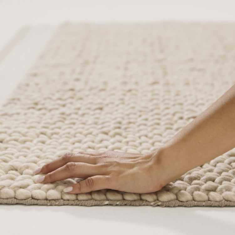 Bumpy Wool Rug Chunky Twist Responsibly Sourced Wool Rug | West Elm