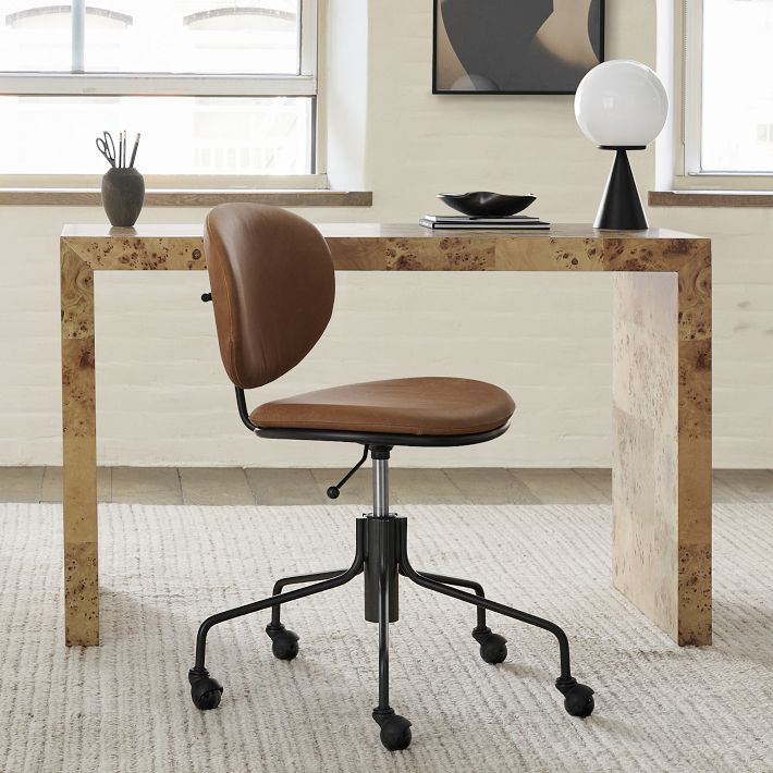 Flynn Leather Office Chair West Elm