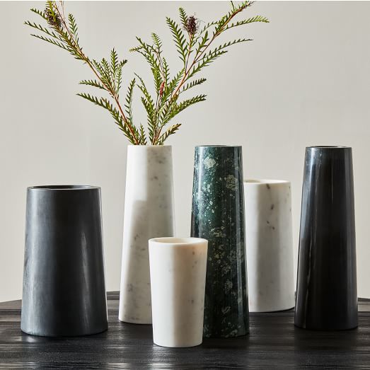 Foundations Marble Cylinder Vases | West Elm