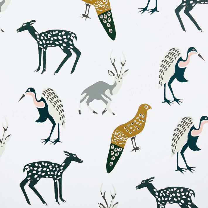 Woodland Animals Wallpaper Swatch