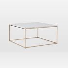 Streamline Square Coffee Table &amp; 2 Side Tables Set - Marble