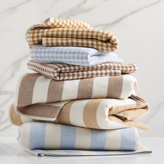 Heather Taylor Home Gingham & Stripe Bath Towels West Elm