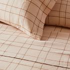 Heather Taylor Home Open Plaid European Flax Linen Sheet Set &amp; Pillowcases
