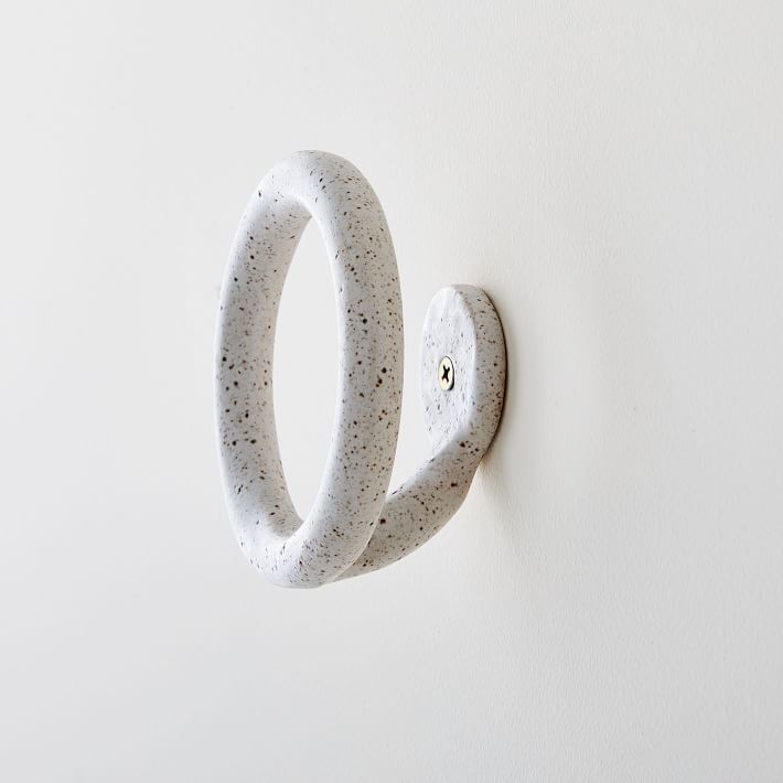 SIN Ceramic Uni Wall Hook - Speckled White