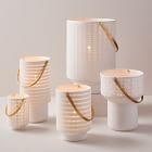 Modern White Porcelain Candleholders - Clearance
