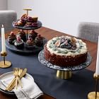 2 Tiered Marble Cake Stand - Black