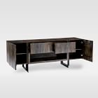 Modern Solid Wood &amp; Iron Media Console