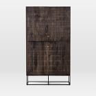 Carved Mango Wood Tall Cabinet (47&quot;)