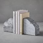 Rough Cut Gray Stone Bookends