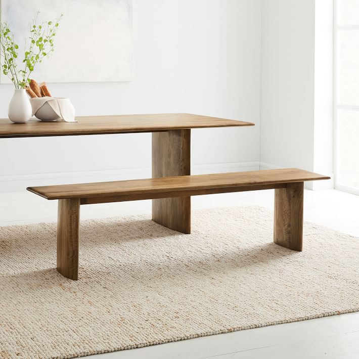 Anton Solid Wood Dining Bench (58&quot;&ndash;72&quot;)