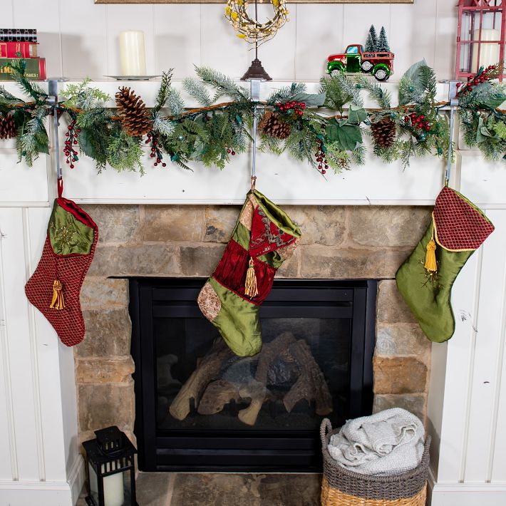 Christmas Stocking Holder, Custom Mantel Hook, Mantle Stocking